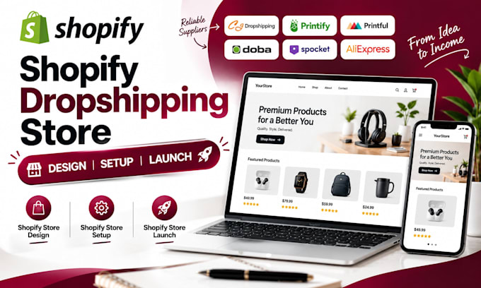 build dropshipping shopify website design shopify ecommerce website development