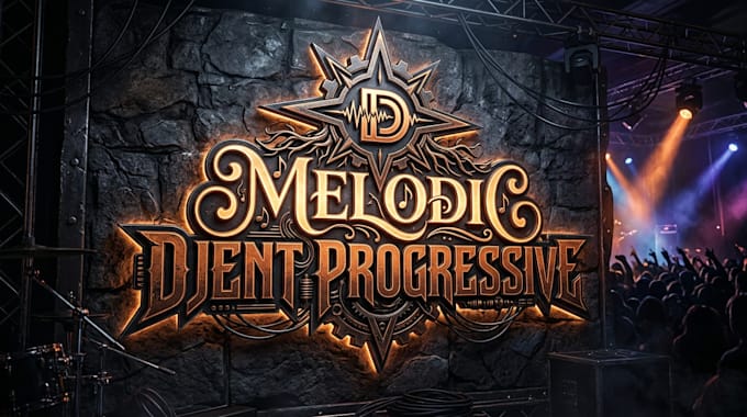 design melodic djent and progressive logo