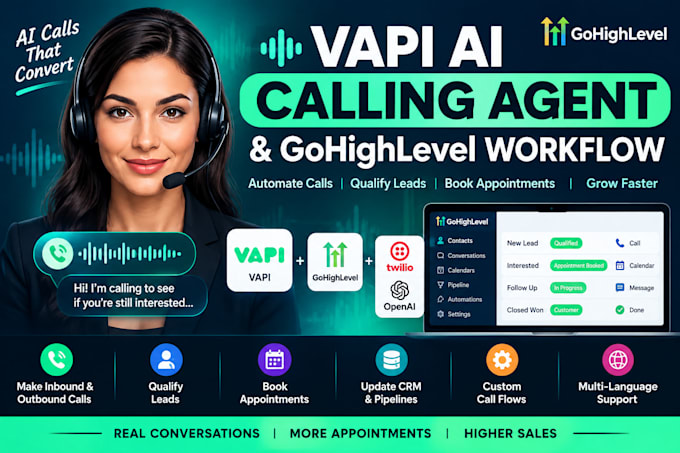 build vapi retell ai calling agent cold calling bot and gohighlevel workflow
