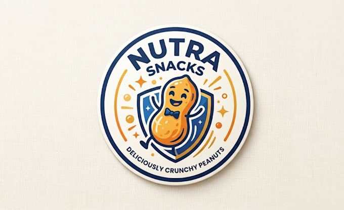 design a modern food peanut logo with social kit