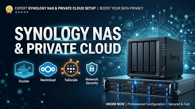 setup synology nas, docker, nextcloud and tailscale VPN