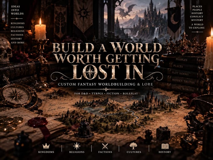 create immersive fantasy worldbuilding and lore
