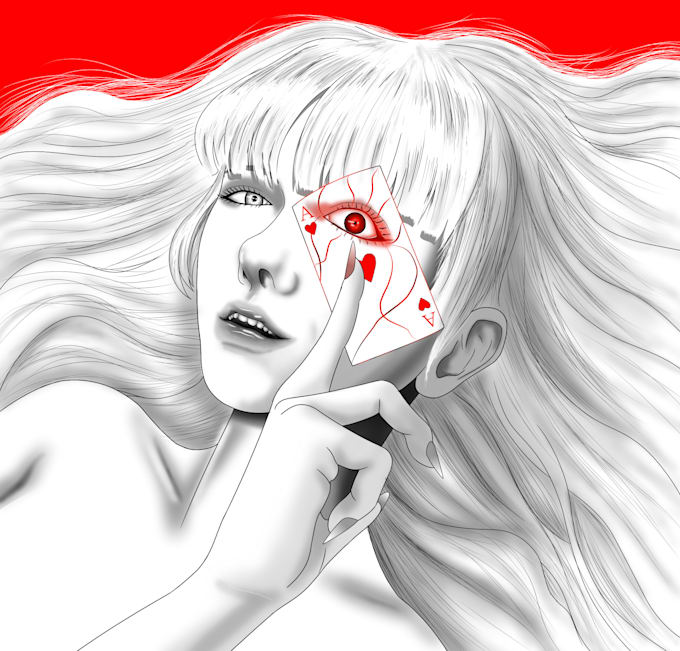 draw your character in my grayscale and realistic style