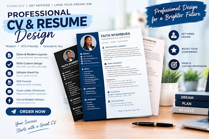 create a professional CV or resume