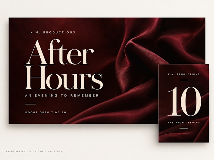 create event screen graphics and short playback assets