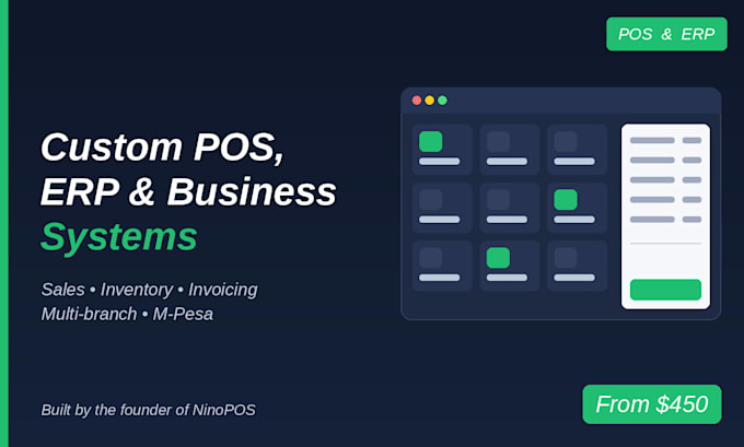build a custom pos and erp business management system