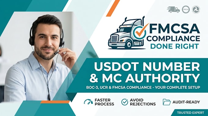 do usdot number, mc authority, boc3, ucr and fmcsa compliance