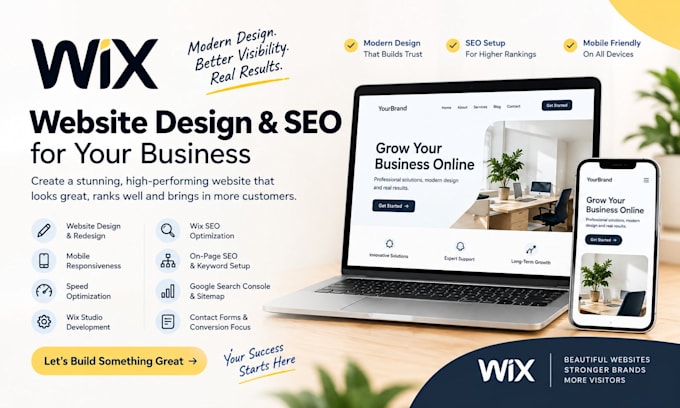 build optimized wix website, wix seo, wix website redesign, wix website design