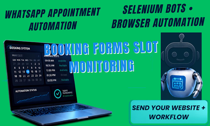 build doctor appointment booking bot, order grabber doordash instacart uber bot