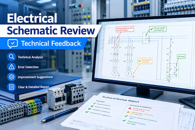 review electrical schematics and provide feedback