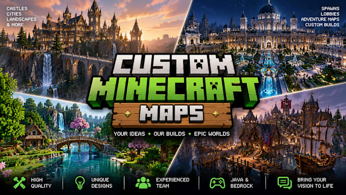 build a custom minecraft map, world, spawn or build