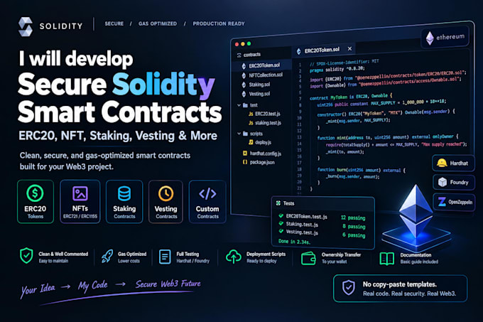 develop secure your solidity smart contracts