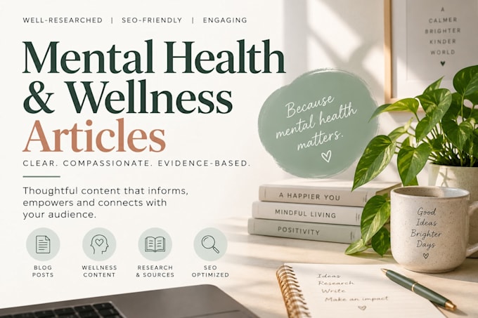 write mental health, psychotherapy ans wellness articles