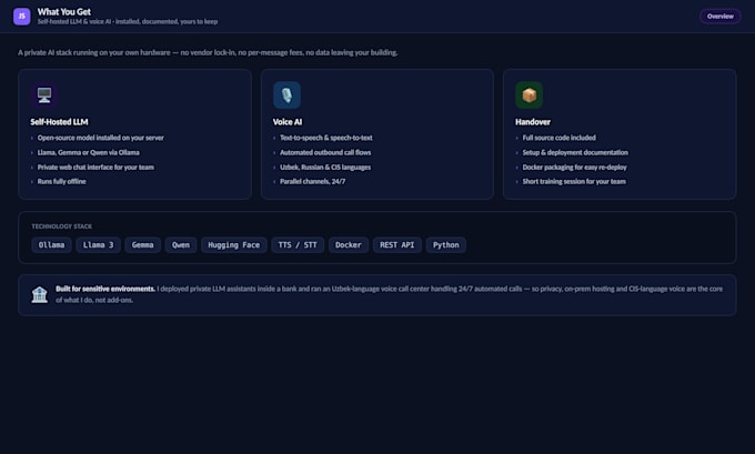 deploy a private self hosted llm or ai voice assistant