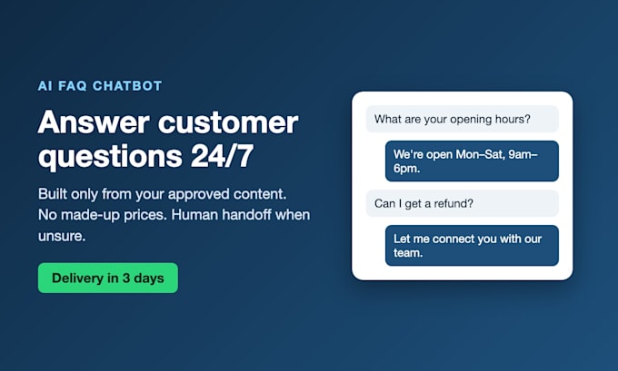 build a safe ai faq support chatbot from your business content