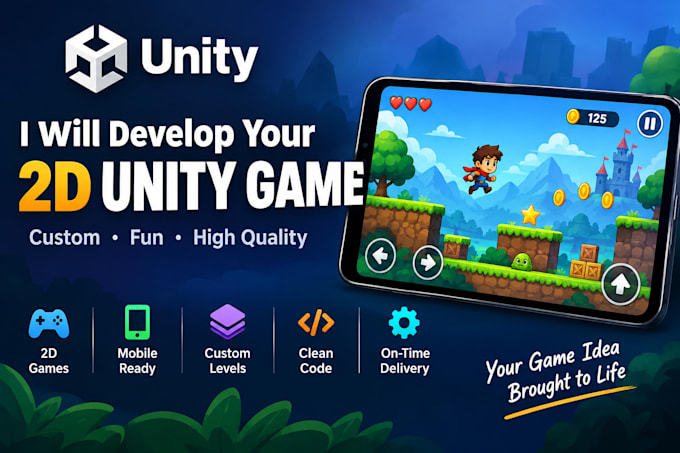 develop a 2d mobile game in unity