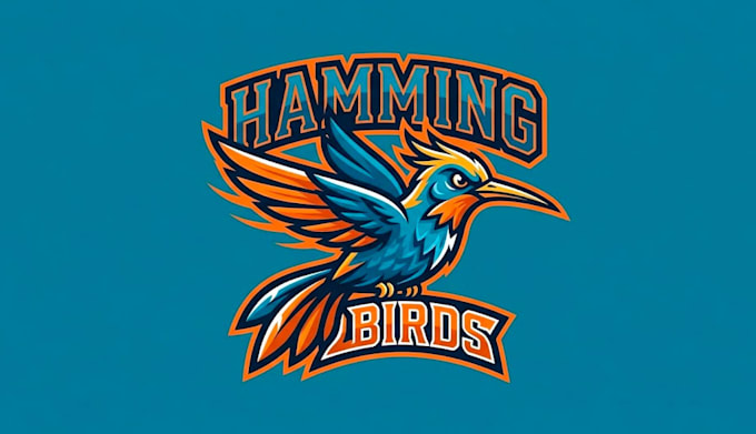 design amazing hamming bird mascot logo
