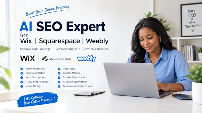 ai SEO expert for wix squarespace weebly optimization