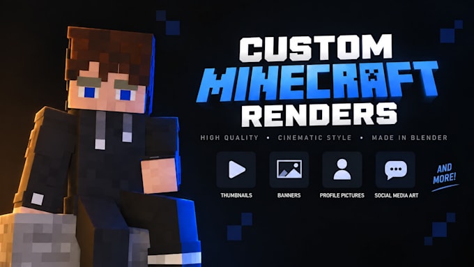 make a cinematic minecraft render of your skin