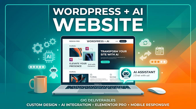 create a wordpress website with ai chatbot and automation integrated