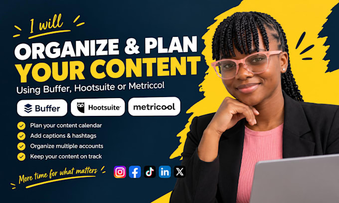 schedule your social media post with buffer hootsuite metricool