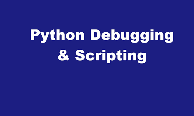 write or debug small scripts in python