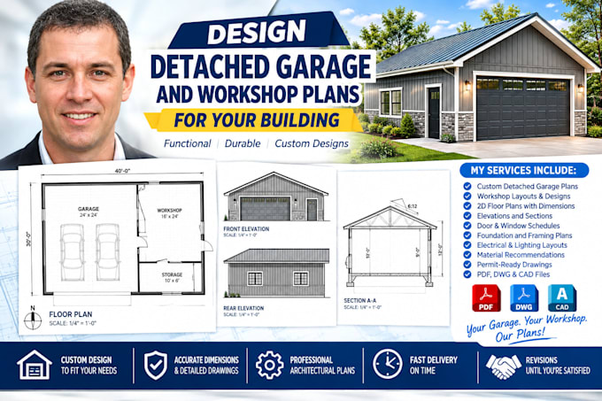 design detached garage and workshop plans for your building