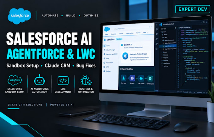 setup claudeforce ,salesforce agentforce and crm ai agent automation