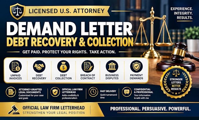 draft a demand letter for debt recovery collection