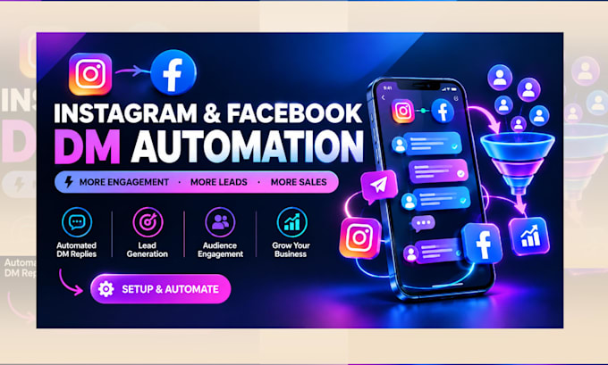 build automated manychat funnels for instagram and facebook