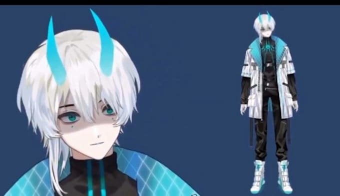 create  a custom 2d vtuber model with live2d rigging