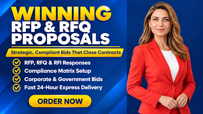 write winning rfp, rfq, rfi responses, bid proposal and grant writing
