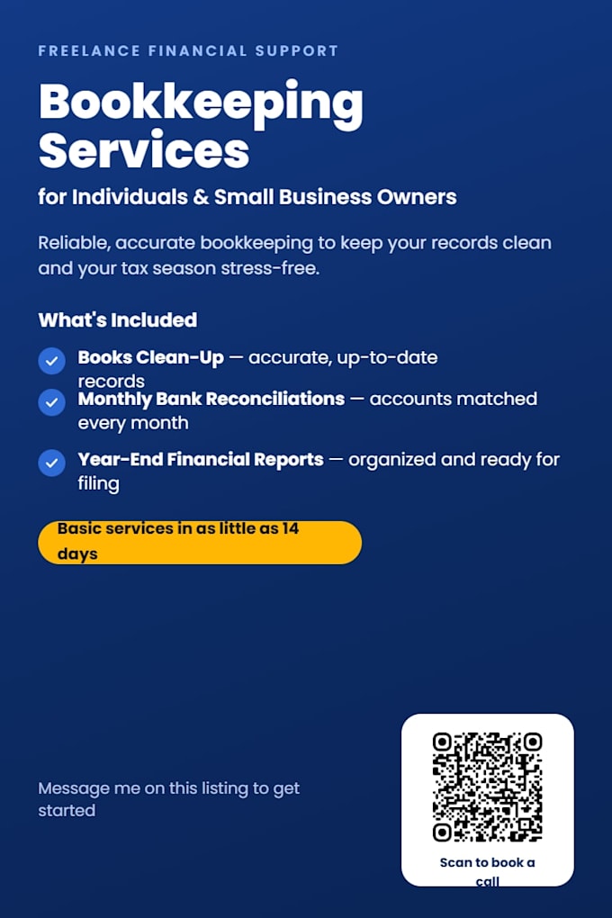 do bookkeeping services and financial analysis