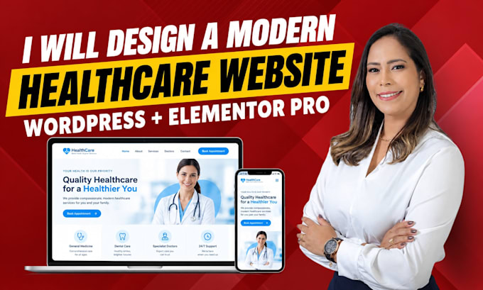 design wordpress healthcare website, medical website with wordpress elementor