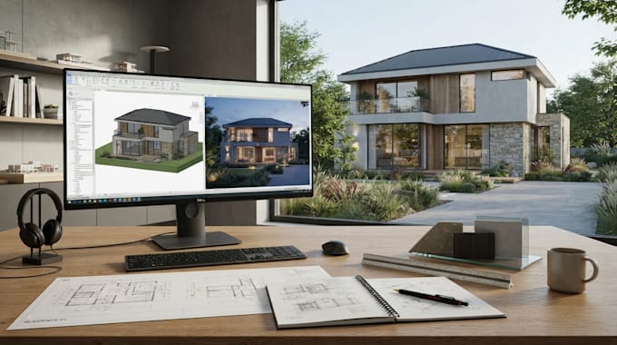 create architectural 3d models and renders