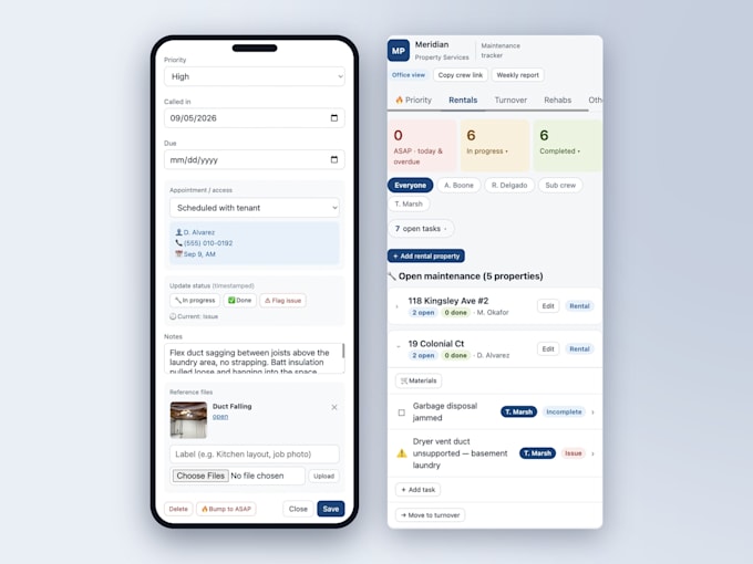 build a maintenance tracking web app for your property management company