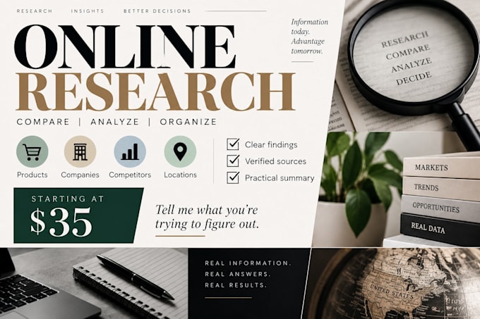 research, compare, and organize information for your project