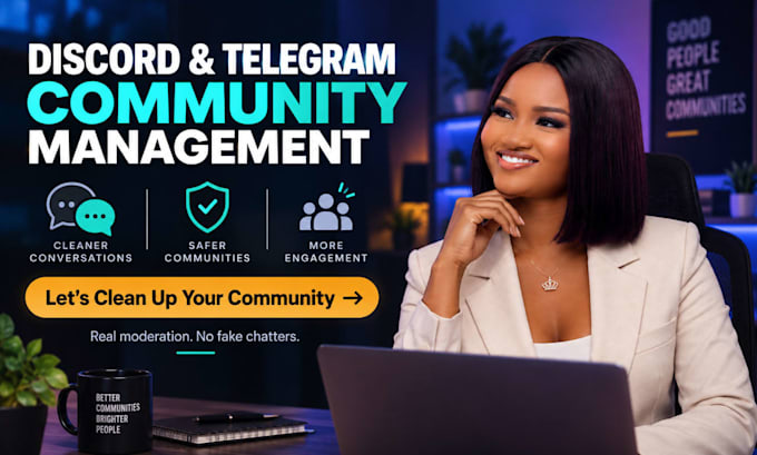 be your discord and telegram community manager and moderator