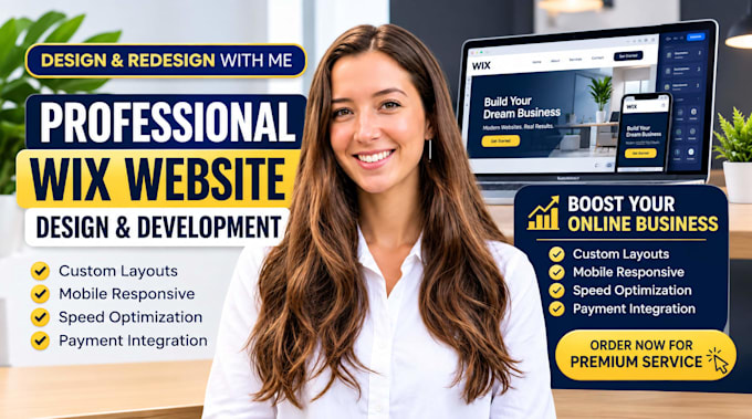 design a custom, responsive wix SEO optimized website