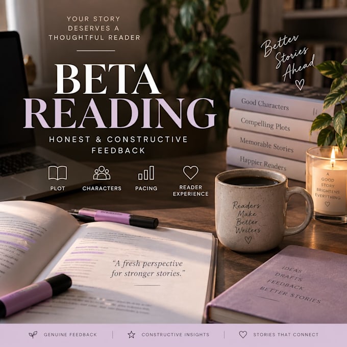 beta read your book and provide honest reader feedback