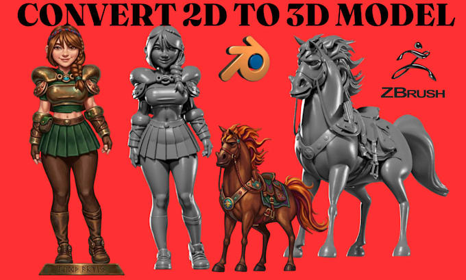 convert 2d image to 3d model stl file for 3d printing
