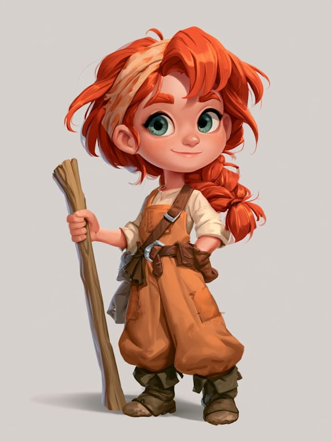 draw 2d game character for game art