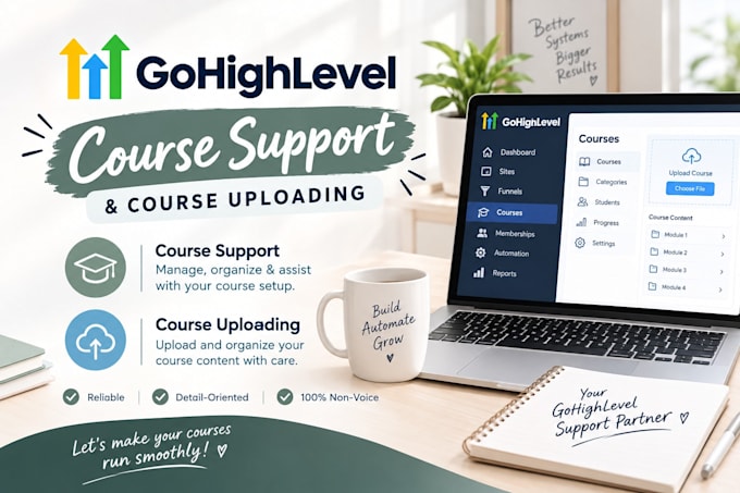 upload and organize your online courses in gohighlevel