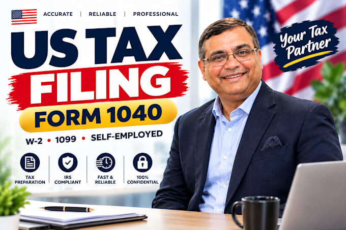 prepare US tax return 1040 for individuals and self employed