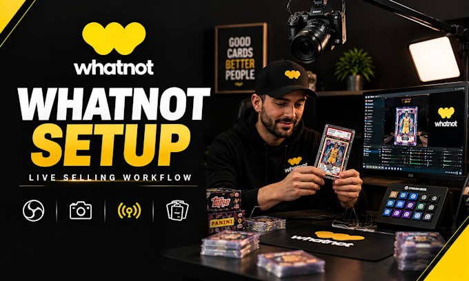 setup whatnot live selling obs overlays and professional auction streaming