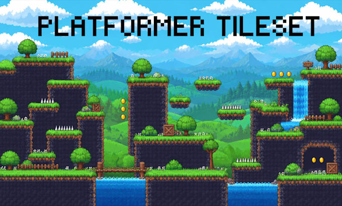 create pixel art, pixel tileset, sprite sheet, pixel animation and rpg assets