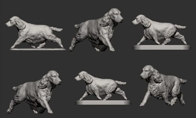 realistic 3d dog model custom pet sculpt 3d creature model sti for 3d printing
