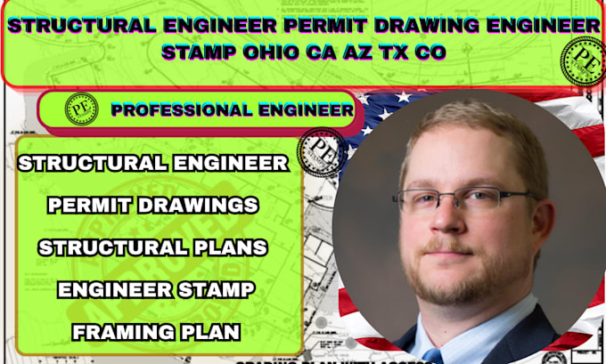 structural engineer permit drawing engineer stamp ohio ca az tx co