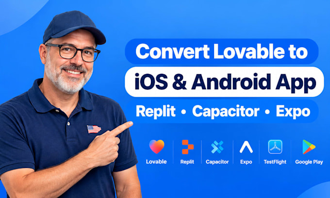 convert lovable to ios android app replit capacitor expo testflight google play