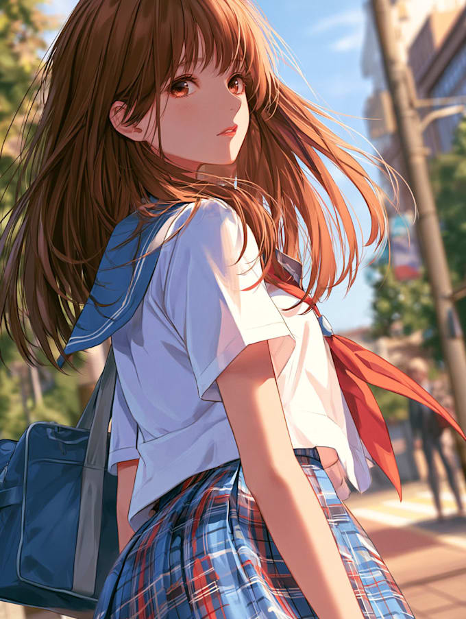 anime character an illustration and anime character
